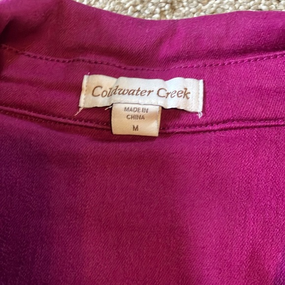 Coldwater Creek Purple Jean Jacket Bold Denim Style - Picture 2 of 6